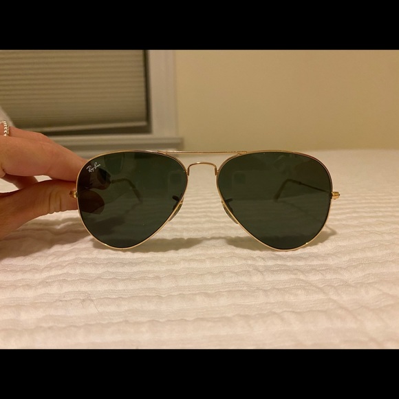 Black and Gold Aviator RayBans